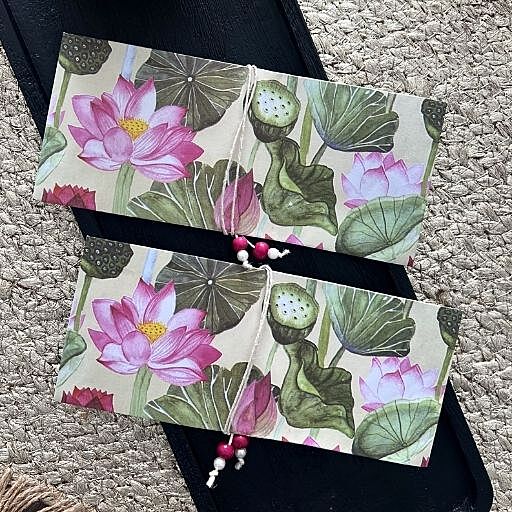 SET OF 2 FLAP LOTUS ENVELOPES