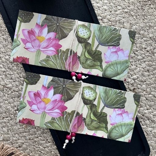 SET OF 2 FLAP LOTUS ENVELOPES