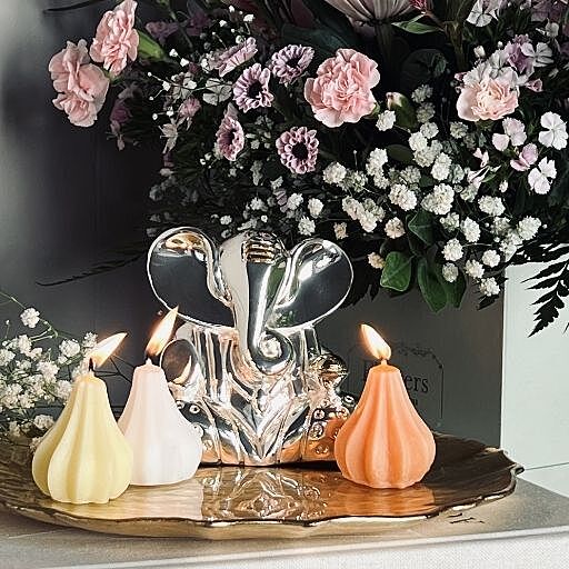 SET OF 3 MODAK CANDLE