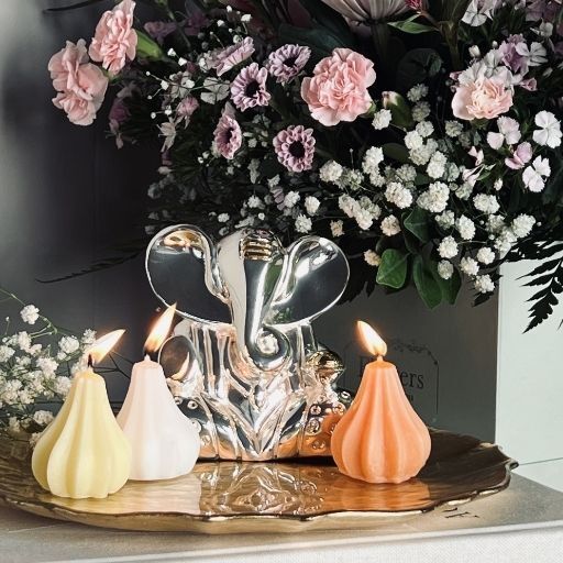 SET OF 3 MODAK CANDLE