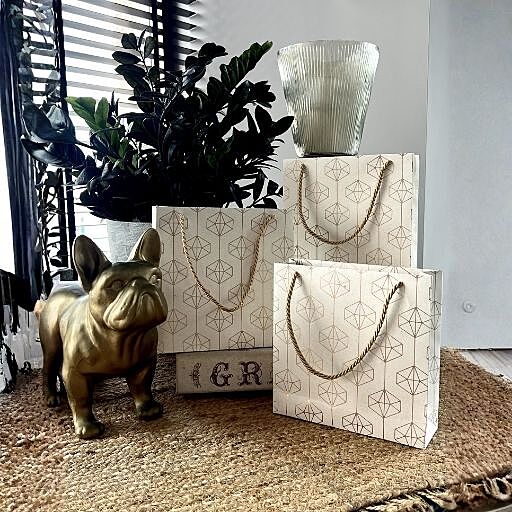 SET OF 3 SMALL GOLD BAGS