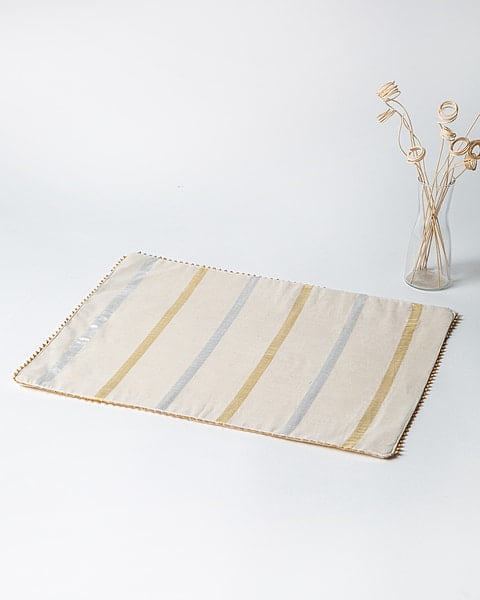 SET OF 6 COTTON ZARI TABLE MATS
