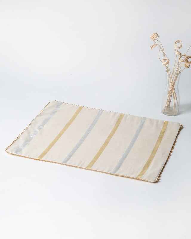 SET OF 6 COTTON ZARI TABLE MATS