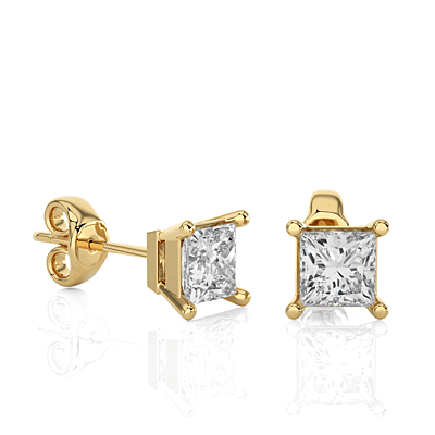 Tara Square Spark – Diamond Studs