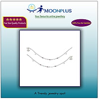 Silver Women Anklet with Red Stone