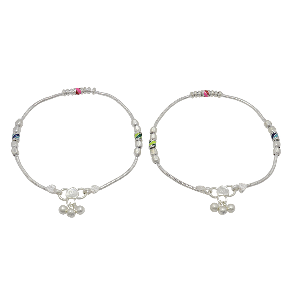Silver Ball Design Anklet