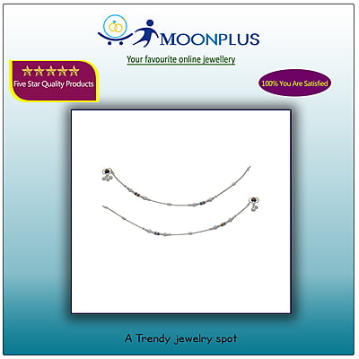 Silver Multicolour Fancy Women Anklet Silver Multicolour Fancy Women Anklet