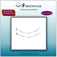 Silver Women Fancy Anklet ( 9.5 in )