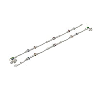 Silver Women Fancy Anklet ( 9.5 in )