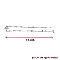 Silver Women Fancy Anklet ( 9.5 in )