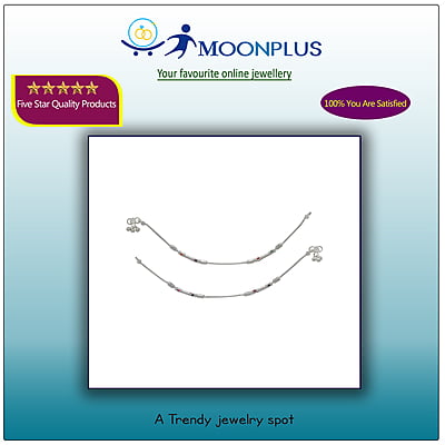 Silver Multi Color Box Balls Anklet