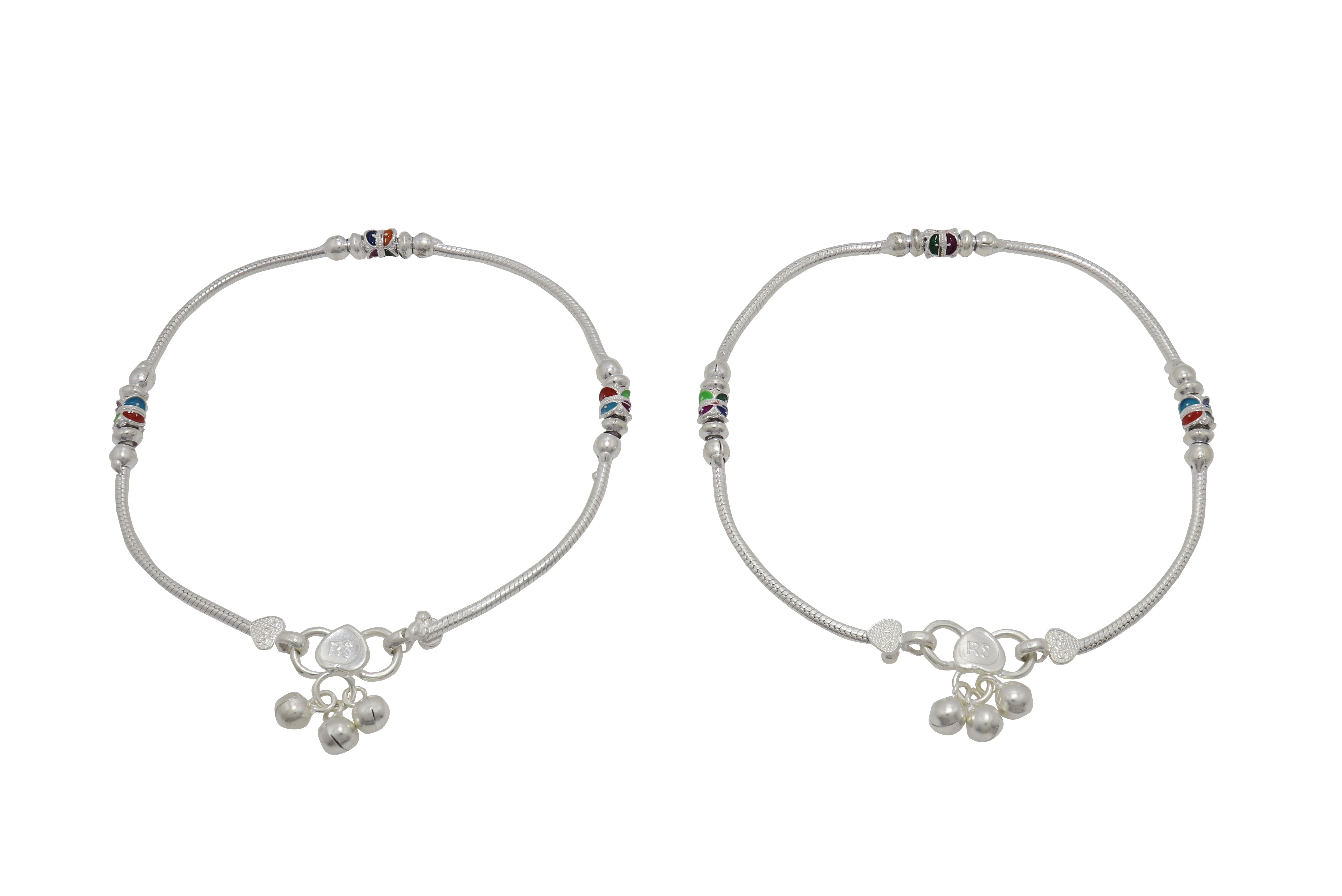 Silver Small Balls Fancy Women Anklet