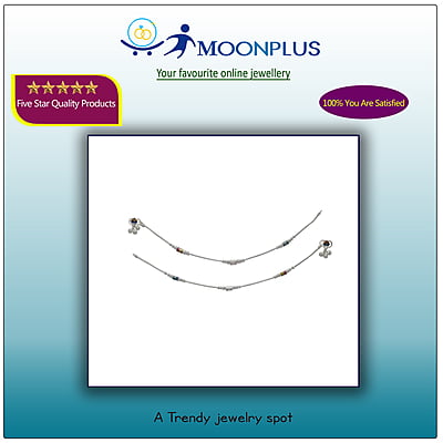 Multicolor Fancy Women Anklet - 10.5 in Multicolor Fancy Women Anklet - 10.5 in