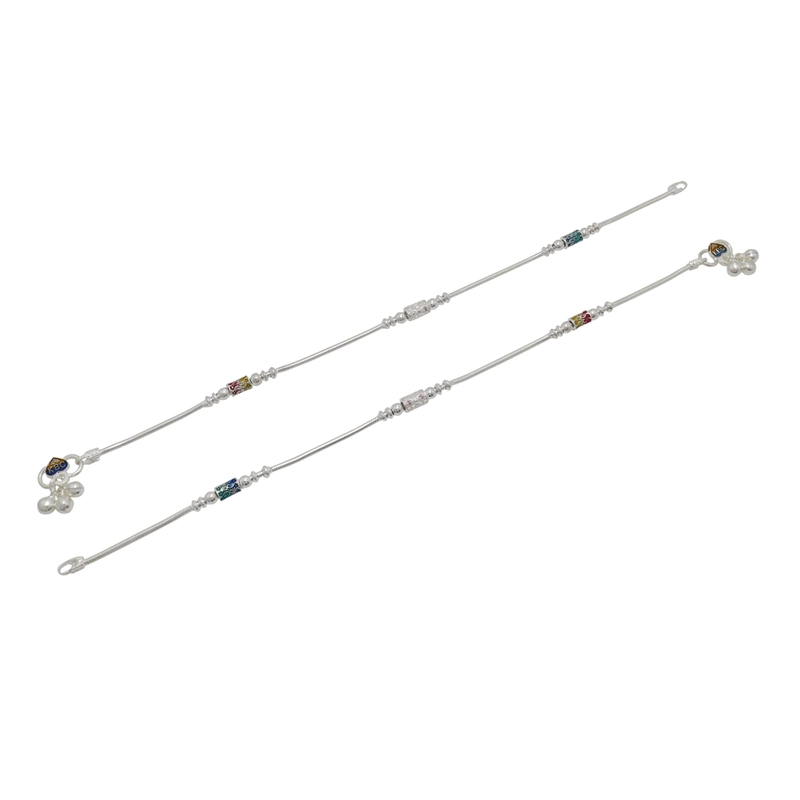 Multicolor Fancy Women Anklet - 10.5 in
