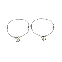 Multicolor Fancy Women Anklet - 10.5 in