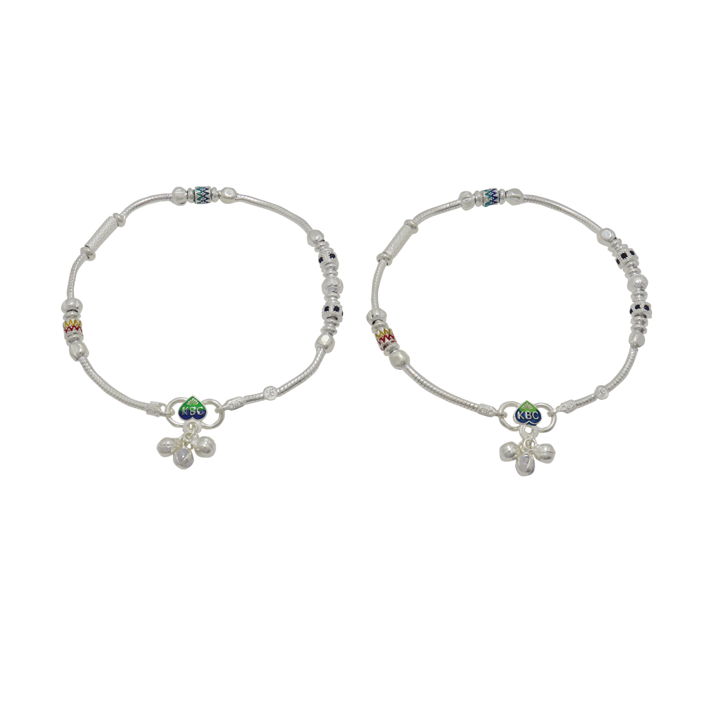 Silver Multicolor Anklet