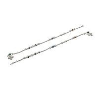 Silver Multicolor Anklet