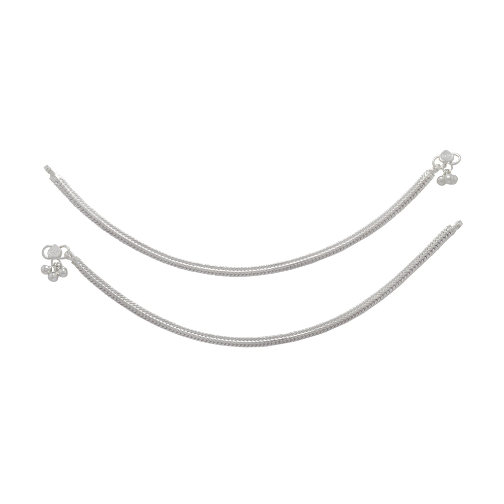Silver Fancy Women Anklet ( Karanai Type )