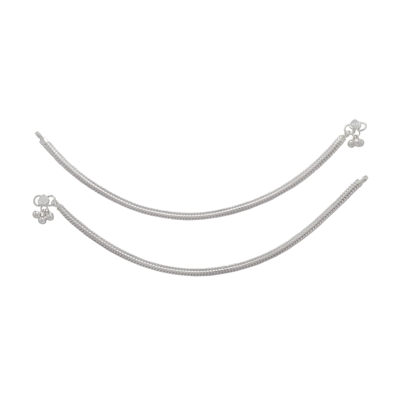Silver Fancy Women Anklet ( Karanai Type )