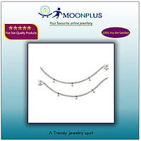 Silver Enamel Fancy Anklet