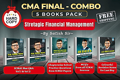 CMA Final Strategic Financial Management (SFM) Combo Book Set (Question Bank (Vol 1 & 2), MCQ, DJB, Summary Notes) by CA Satish Jalan