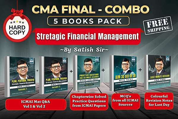 CMA Final Strategic Financial Management (SFM) Combo Book Set (Question Bank (Vol 1 & 2), MCQ, DJB, Summary Notes) by CA Satish Jalan
