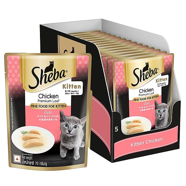 Sheba Chicken Premium Loaf Kitten Wet Food
