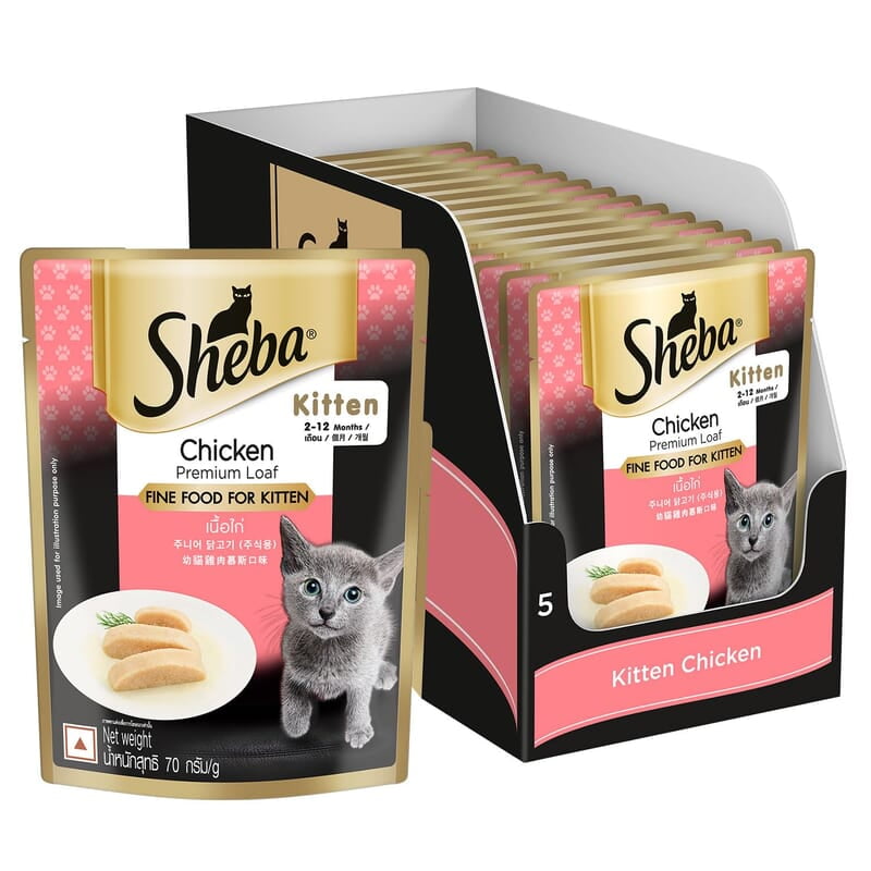 Sheba Chicken Premium Loaf Kitten Wet Food