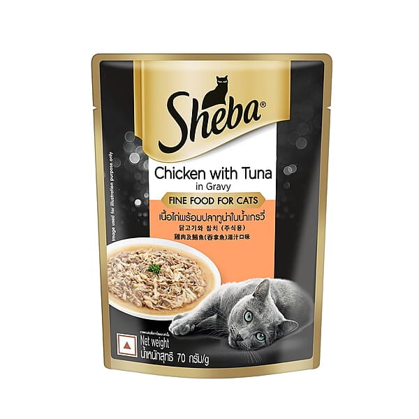 Sheba Chicken with Tuna in Gravy Adult Cat Wet Food