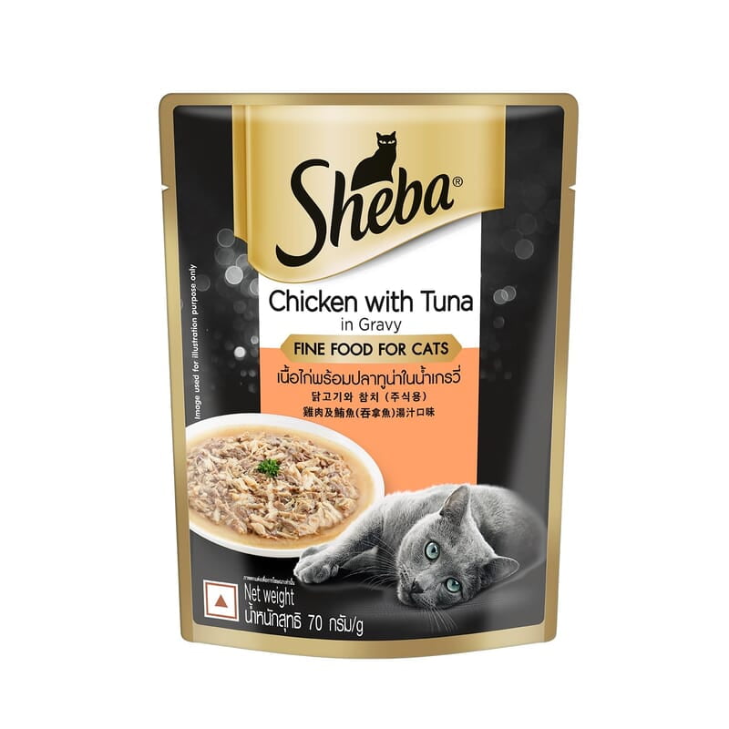 Sheba Chicken with Tuna in Gravy Adult Cat Wet Food