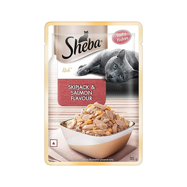 Sheba Skipjack and Salmon Fish Mix in Gravy Adult Cat Wet Food