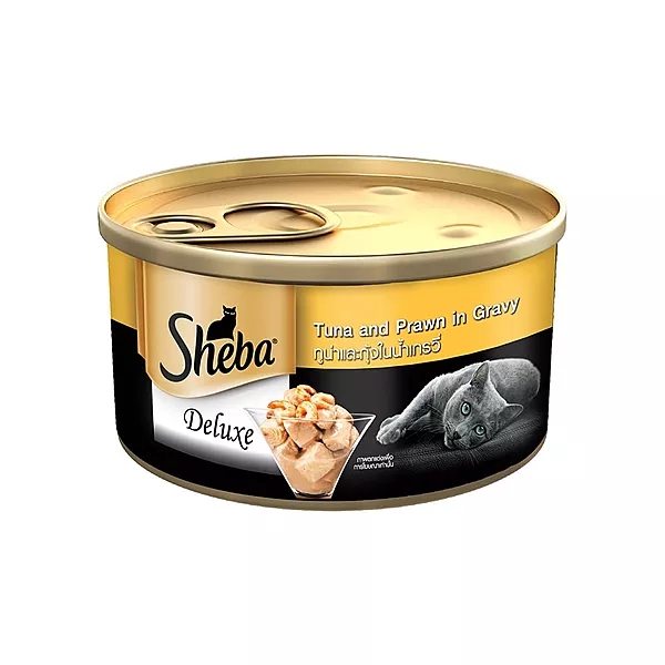 Sheba Tuna Fillets and Whole Prawn in Gravy Adult Cat Wet Food