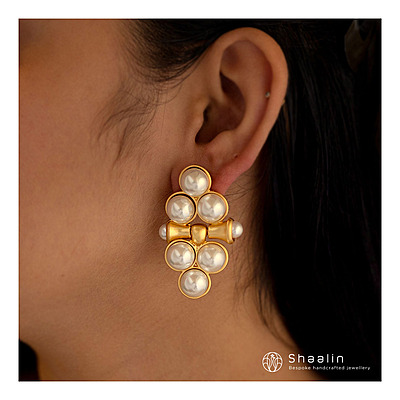 Unique Pearl Statement Earrings