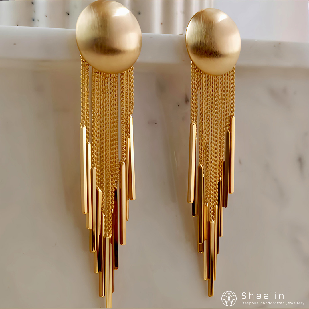 Golden Tassels Earring