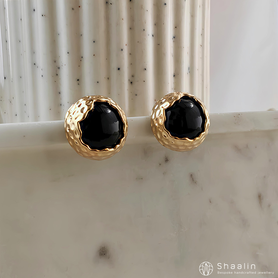 Black Stone Studs