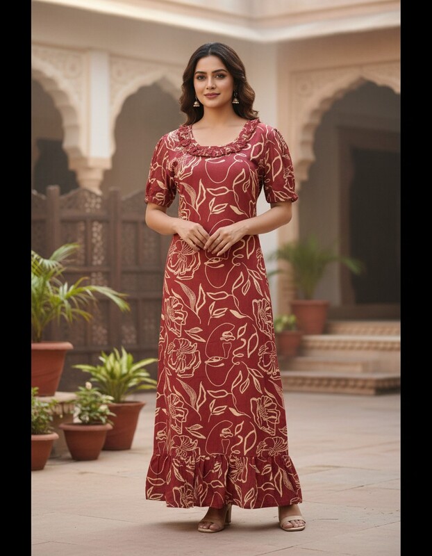 SHAILAJA FROCK MODEL NIGHTIES