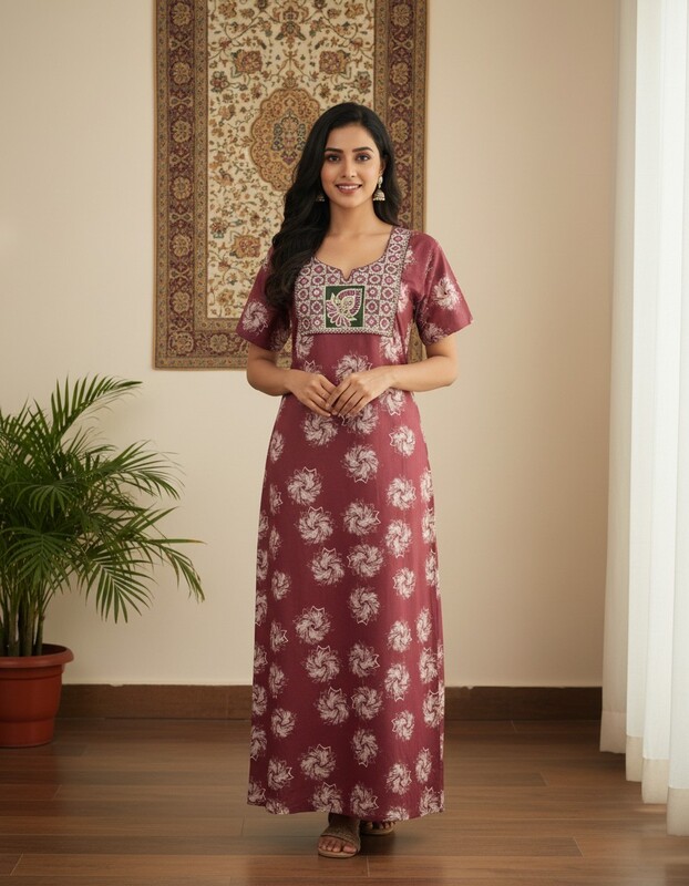SHAILAJA WORK MODEL NIGHTIES