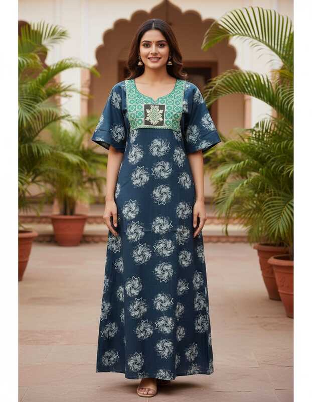 SHAILAJA WORK MODEL NIGHTIES