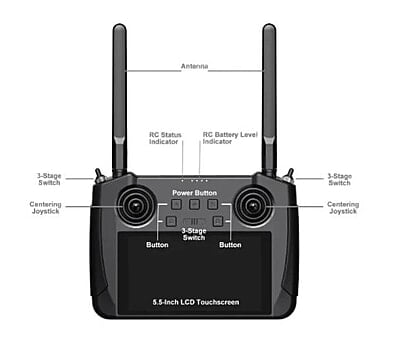 SIYI MK15 Mini HD Long-Range Remote Control Transmitter with IP65 FPV Camera and Air Unit
