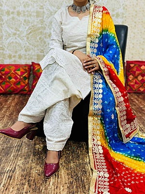 Chikankari Salwar Shaded Bandhani Dupatta Set Catalogue 1-OffWhite-6 Chikankari Salwar Shaded Bandhani Dupatta Set Catalogue 1-OffWhite-6