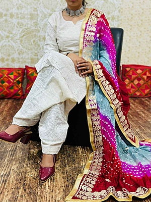 Chikankari Salwar Shaded Bandhani Dupatta Set Catalogue 1-OffWhite-7 Chikankari Salwar Shaded Bandhani Dupatta Set Catalogue 1-OffWhite-7