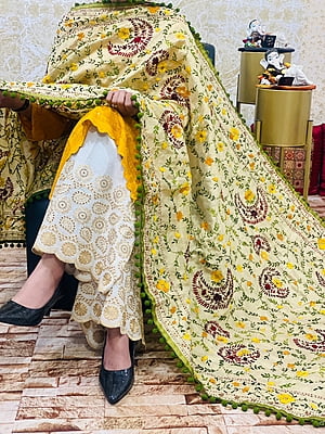 Chikankari Suit With Handwork Dupatta Catalogue 1-Mustard-2 Chikankari Suit With Handwork Dupatta Catalogue 1-Mustard-2
