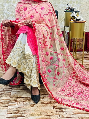 Chikankari Suit With Handwork Dupatta Catalogue 1-Peach-3 Chikankari Suit With Handwork Dupatta Catalogue 1-Peach-3