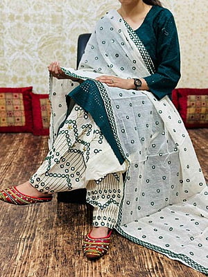 Mirror Salwar Dupatta Set-BottleGreen Mirror Salwar Dupatta Set-BottleGreen