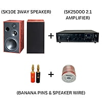 SK10E + SK25000 2.1 + BANANA PIN + SPEAKER WIRE COMBO SET