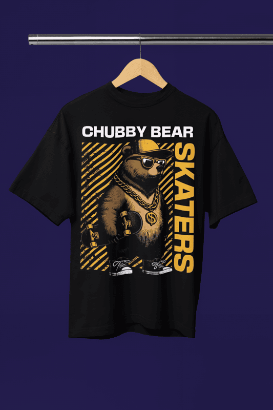 Black printed Oversized t-shirt