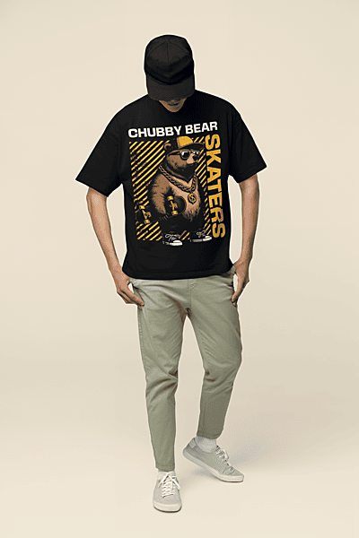 Black printed Oversized t-shirt