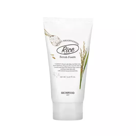 SKINFOOD RICE DAILY BRIGHTENING SCRUB FOAM