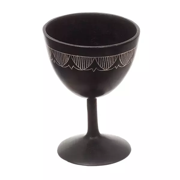 Handcrafted Bidriware Black Metal Goblet Handcrafted Bidriware Black Metal Goblet
