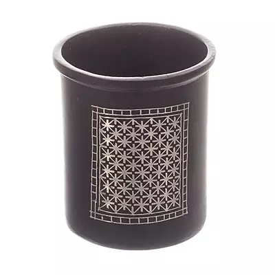 Handcrafted Bidriware Black Metal Pen Stand Handcrafted Bidriware Black Metal Pen Stand